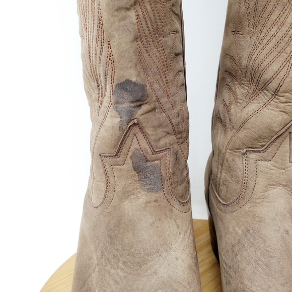 Steve Madden Lonestar Western Boots Womens 7.5 Brown Leather Cowboy Pointed Toe - Picture 5 of 15